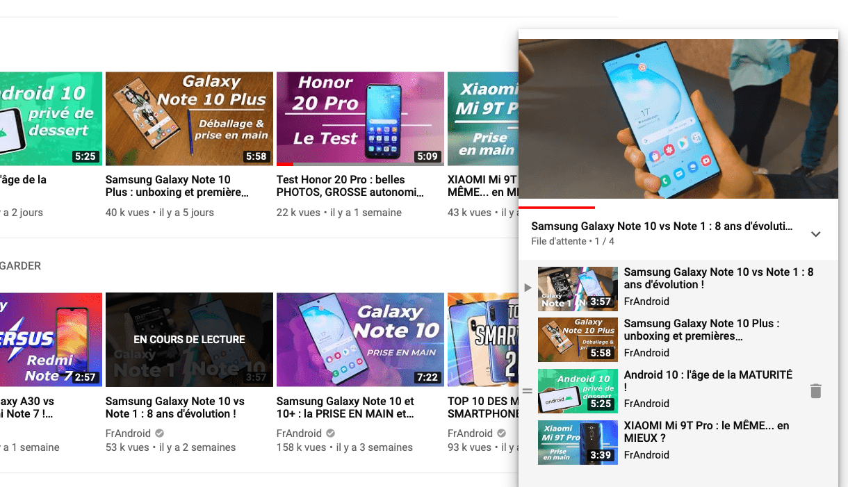 YouTube is testing a queue feature for its videos